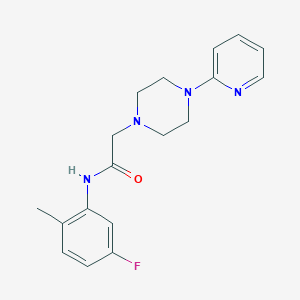 molecular formula C18H21FN4O B2438482 N-(5-fluoro-2-methylphenyl)-2-[4-(2-pyridinyl)piperazino]acetamide CAS No. 380626-14-2