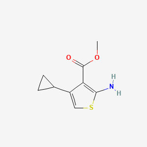 molecular formula C9H11NO2S B2438504 Methyl 2-amino-4-cyclopropylthiophene-3-carboxylate CAS No. 349662-85-7