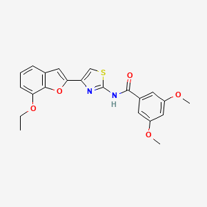 molecular formula C22H20N2O5S B2438531 N-[4-(7-ethoxy-1-benzofuran-2-yl)-1,3-thiazol-2-yl]-3,5-dimethoxybenzamide CAS No. 921797-50-4
