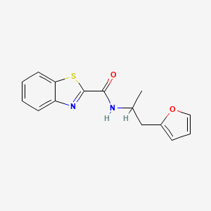 molecular formula C15H14N2O2S B2438544 N-[1-(furan-2-yl)propan-2-yl]-1,3-benzothiazole-2-carboxamide CAS No. 1219842-17-7