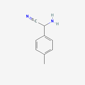 molecular formula C9H10N2 B2438607 2-Amino-2-(4-methylphenyl)acetonitrile CAS No. 56464-69-8