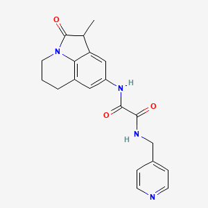 molecular formula C20H20N4O3 B2438625 N1-(1-methyl-2-oxo-2,4,5,6-tetrahydro-1H-pyrrolo[3,2,1-ij]quinolin-8-yl)-N2-(pyridin-4-ylmethyl)oxalamide CAS No. 898427-16-2