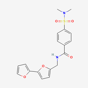 molecular formula C18H18N2O5S B2438634 N-([2,2'-bifuran]-5-ylmethyl)-4-(N,N-dimethylsulfamoyl)benzamide CAS No. 2034251-11-9