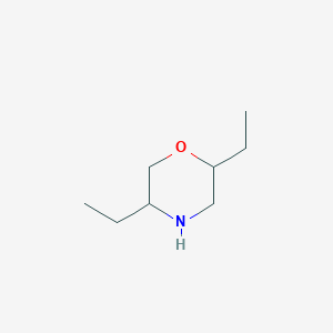 molecular formula C8H17NO B2438648 2,5-Diethylmorpholine CAS No. 1094657-75-6