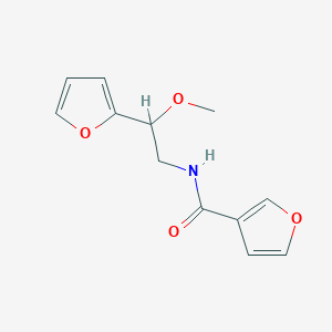 molecular formula C12H13NO4 B2438658 N-[2-(furan-2-yl)-2-methoxyethyl]furan-3-carboxamide CAS No. 1795420-31-3