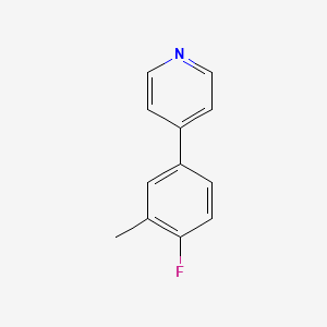 molecular formula C12H10FN B2438660 4-(4-Fluoro-3-methylphenyl)pyridine CAS No. 1214354-05-8