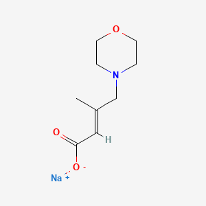 molecular formula C9H14NNaO3 B2438663 Sodium 3-methyl-4-(morpholin-4-yl)but-2-enoate CAS No. 1955564-52-9