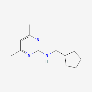 molecular formula C12H19N3 B2438666 N-(cyclopentylmethyl)-4,6-dimethylpyrimidin-2-amine CAS No. 1157115-72-4