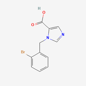 molecular formula C11H9BrN2O2 B2438723 1-(2-Bromobenzyl)-1H-imidazole-5-carboxylic acid CAS No. 1439896-58-8