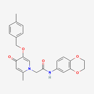 molecular formula C24H24N2O5 B2438724 N-(2,3-dihydro-1,4-benzodioxin-6-yl)-2-{2-methyl-5-[(4-methylphenyl)methoxy]-4-oxo-1,4-dihydropyridin-1-yl}acetamide CAS No. 946379-97-1