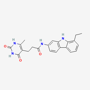 molecular formula C22H22N4O3 B2438783 N-(8-ethyl-9H-carbazol-2-yl)-3-(6-methyl-2,4-dioxo-1,2,3,4-tetrahydropyrimidin-5-yl)propanamide CAS No. 1105226-63-8