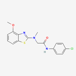 N-(4-chlorophenyl)-2-((4-methoxybenzo[d]thiazol-2-yl)(methyl)amino)acetamide