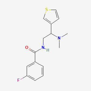 N-(2-(dimethylamino)-2-(thiophen-3-yl)ethyl)-3-fluorobenzamide