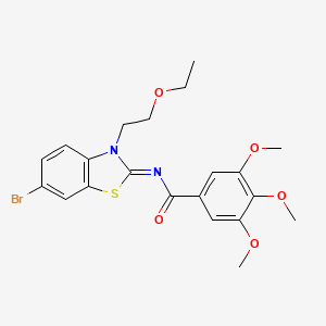 (Z)-N-(6-bromo-3-(2-ethoxyethyl)benzo[d]thiazol-2(3H)-ylidene)-3,4,5-trimethoxybenzamide