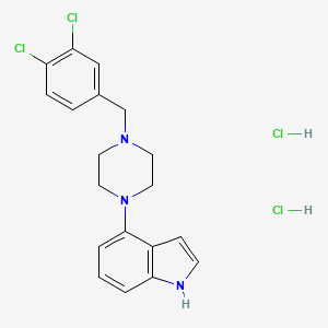 1h-Indole,4-[4-[(3,4-dichlorophenyl)methyl]-1-piperazinyl]-,dihydrochloride