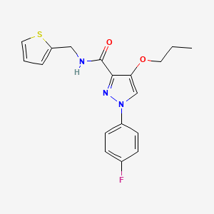 1-(4-fluorophenyl)-4-propoxy-N-(thiophen-2-ylmethyl)-1H-pyrazole-3-carboxamide