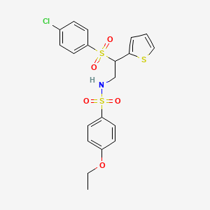 N-(2-((4-chlorophenyl)sulfonyl)-2-(thiophen-2-yl)ethyl)-4-ethoxybenzenesulfonamide