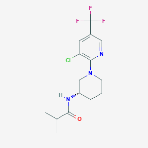 N-[(3S)-1-[3-chloro-5-(trifluoromethyl)pyridin-2-yl]piperidin-3-yl]-2-methylpropanamide