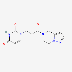 1-(3-(6,7-dihydropyrazolo[1,5-a]pyrazin-5(4H)-yl)-3-oxopropyl)pyrimidine-2,4(1H,3H)-dione