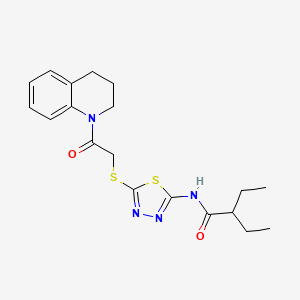N-(5-((2-(3,4-dihydroquinolin-1(2H)-yl)-2-oxoethyl)thio)-1,3,4-thiadiazol-2-yl)-2-ethylbutanamide