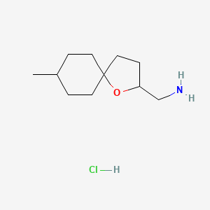 (8-Methyl-1-oxaspiro[4.5]decan-2-yl)methanamine hydrochloride