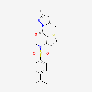 N-{2-[(3,5-dimethyl-1H-pyrazol-1-yl)carbonyl]thiophen-3-yl}-N-methyl-4-(propan-2-yl)benzenesulfonamide