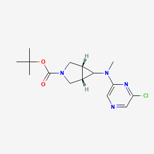 molecular formula C15H21ClN4O2 B2438882 Tert-butyl (1R,5S)-6-[(6-chloropyrazin-2-yl)-methylamino]-3-azabicyclo[3.1.0]hexane-3-carboxylate CAS No. 2377004-30-1
