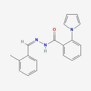 molecular formula C19H17N3O B2438886 N'-[(1Z)-(2-methylphenyl)methylidene]-2-(1H-pyrrol-1-yl)benzohydrazide CAS No. 358984-41-5