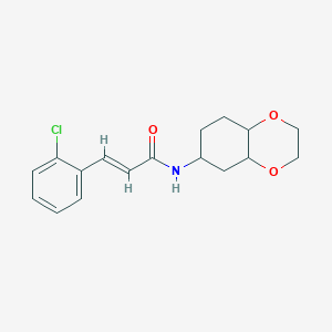 B2438887 (E)-3-(2-chlorophenyl)-N-(octahydrobenzo[b][1,4]dioxin-6-yl)acrylamide CAS No. 1904584-64-0