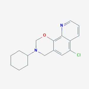 molecular formula C17H19ClN2O B2438893 6-Chloro-3-cyclohexyl-2,4-dihydropyrido[3,2-h][1,3]benzoxazine CAS No. 379253-06-2