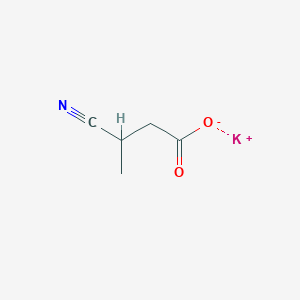 molecular formula C5H6KNO2 B2438903 potassium 3-cyano-3-methylpropanoate CAS No. 1803593-17-0