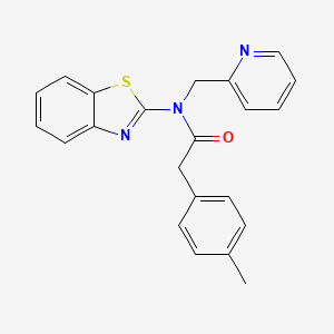 molecular formula C22H19N3OS B2438947 N-(benzo[d]thiazol-2-yl)-N-(pyridin-2-ylmethyl)-2-(p-tolyl)acetamide CAS No. 922485-38-9