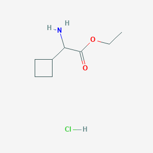 molecular formula C8H16ClNO2 B2438986 Ethyl 2-amino-2-cyclobutylacetate hydrochloride CAS No. 2173996-41-1