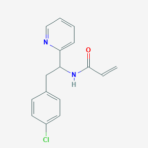 molecular formula C16H15ClN2O B2438993 N-[2-(4-Chlorophenyl)-1-pyridin-2-ylethyl]prop-2-enamide CAS No. 2305538-37-6