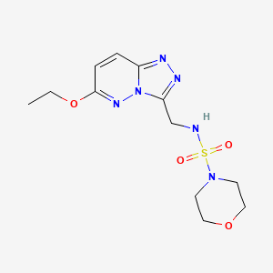 molecular formula C12H18N6O4S B2439021 N-((6-ethoxy-[1,2,4]triazolo[4,3-b]pyridazin-3-yl)methyl)morpholine-4-sulfonamide CAS No. 2034327-08-5