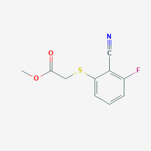 molecular formula C10H8FNO2S B2439031 Methyl 2-[(2-cyano-3-fluorophenyl)sulfanyl]acetate CAS No. 262433-37-4