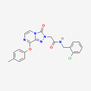 molecular formula C21H18ClN5O3 B2439057 N-[(2-chlorophenyl)methyl]-2-[8-(4-methylphenoxy)-3-oxo-2H,3H-[1,2,4]triazolo[4,3-a]pyrazin-2-yl]acetamide CAS No. 1251587-79-7