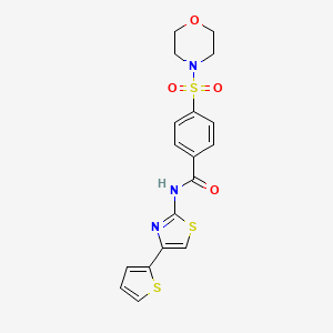 4-(morpholinosulfonyl)-N-(4-(thiophen-2-yl)thiazol-2-yl)benzamide