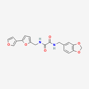 molecular formula C19H16N2O6 B2439062 N1-([2,3'-bifuran]-5-ylmethyl)-N2-(benzo[d][1,3]dioxol-5-ylmethyl)oxalamide CAS No. 2191403-97-9