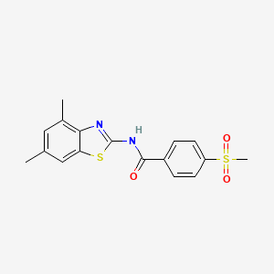 molecular formula C17H16N2O3S2 B2439063 N-(4,6-dimethyl-1,3-benzothiazol-2-yl)-4-methanesulfonylbenzamide CAS No. 896337-65-8