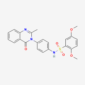 2,5-dimethoxy-N-(4-(2-methyl-4-oxoquinazolin-3(4H)-yl)phenyl)benzenesulfonamide