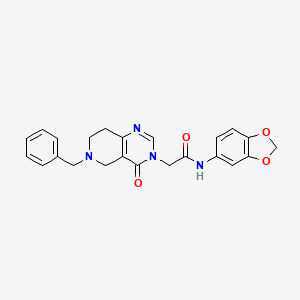 molecular formula C23H22N4O4 B2439067 N-(benzo[d][1,3]dioxol-5-yl)-2-(6-benzyl-4-oxo-5,6,7,8-tetrahydropyrido[4,3-d]pyrimidin-3(4H)-yl)acetamide CAS No. 1251571-70-6