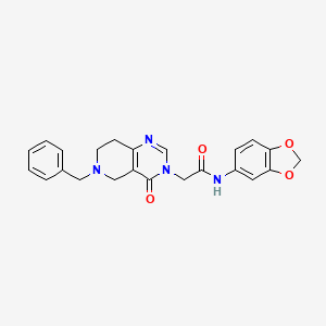 N-(benzo[d][1,3]dioxol-5-yl)-2-(6-benzyl-4-oxo-5,6,7,8-tetrahydropyrido[4,3-d]pyrimidin-3(4H)-yl)acetamide