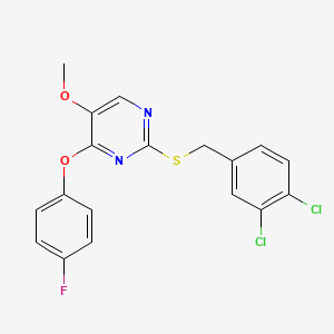 2-[(3,4-Dichlorobenzyl)sulfanyl]-4-(4-fluorophenoxy)-5-methoxypyrimidine