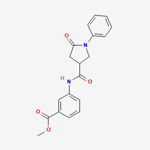Methyl 3-(5-oxo-1-phenylpyrrolidine-3-carboxamido)benzoate