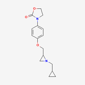 3-[4-[[1-(Cyclopropylmethyl)aziridin-2-yl]methoxy]phenyl]-1,3-oxazolidin-2-one