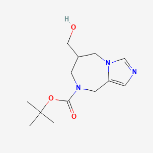 B2439074 6-Hydroxymethyl-6,7-Dihydro-5H,9H-Imidazo[1,5-A][1,4]Diazepine-8-Carboxylic Acid Tert-Butyl Ester CAS No. 1250999-49-5