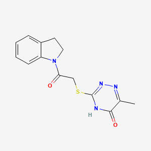 3-((2-(indolin-1-yl)-2-oxoethyl)thio)-6-methyl-1,2,4-triazin-5(4H)-one