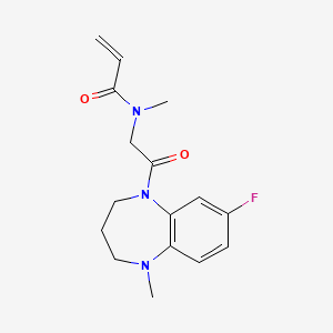 N-[2-(7-Fluoro-1-methyl-3,4-dihydro-2H-1,5-benzodiazepin-5-yl)-2-oxoethyl]-N-methylprop-2-enamide