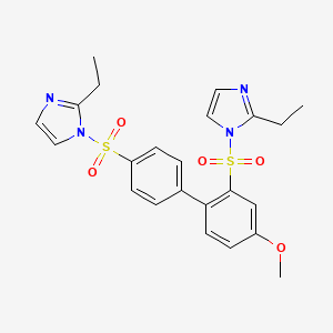 2-ethyl-1-({4'-[(2-ethyl-1H-imidazol-1-yl)sulfonyl]-4-methoxy-[1,1'-biphenyl]-2-yl}sulfonyl)-1H-imidazole